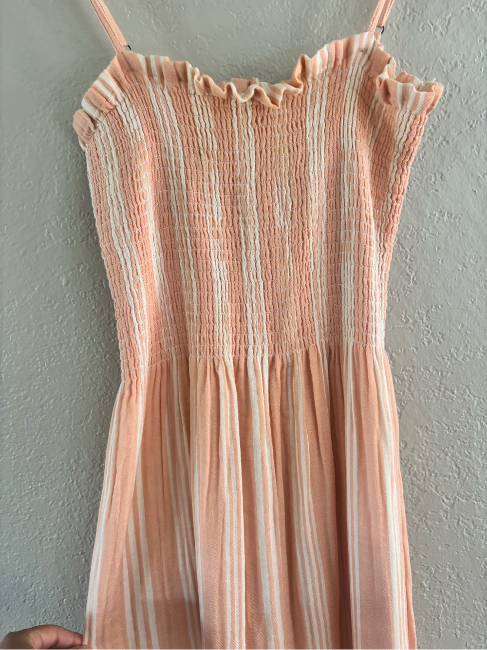 Ferharty Lakeview Smocked Organic Cotton Gauze Midi Dress Size Small - Picture 3 of 6